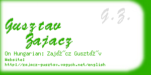 gusztav zajacz business card